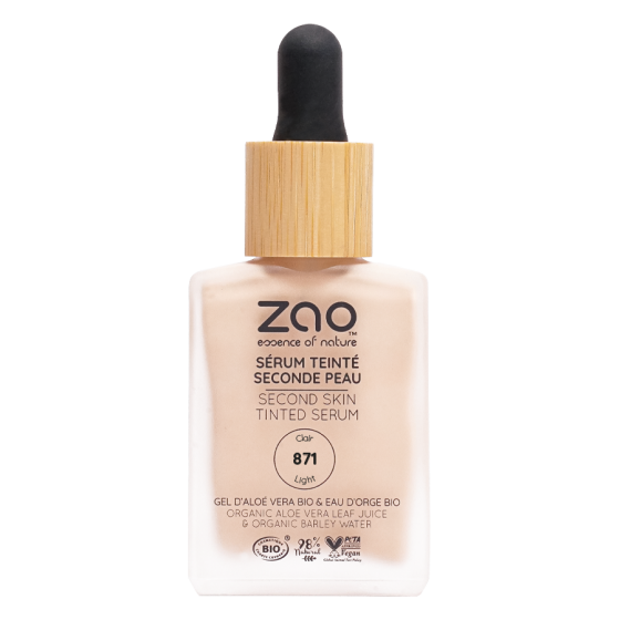 ZAO seruminis makiažo pagrindas Second skin tinted serum