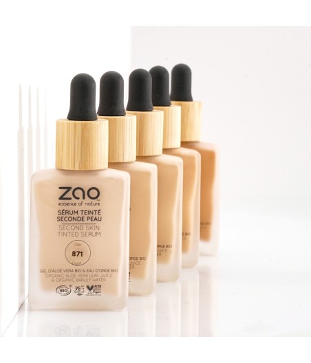ZAO seruminis makiažo pagrindas "Second skin tinted serum", 30 ml.