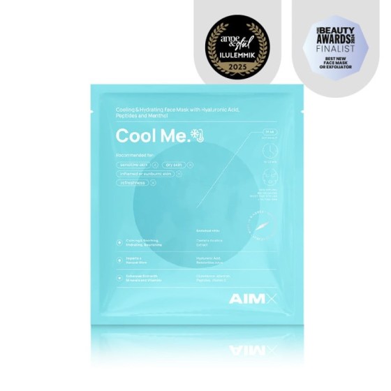 Intensively regenerating and hydrating sheet mask with cooling and soothing effects AIMX “Cool Me”.