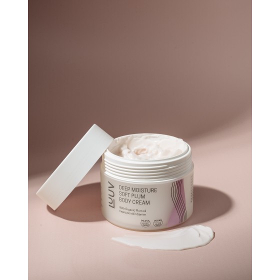 LUUV Natural Deeply Moisturizing Body Cream with Plum Oil
