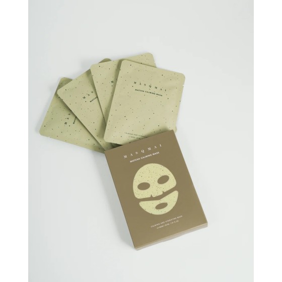 MASQMAI raminanti ir drėkinanti kaukė „Matcha Calming Mask“, 4 vnt.