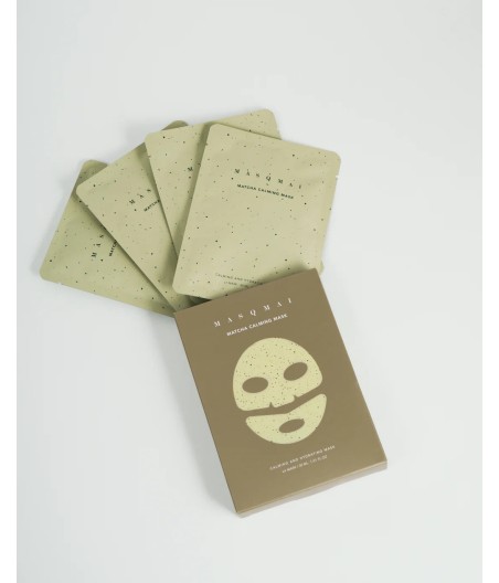 MASQMAI raminanti ir drėkinanti kaukė „Matcha Calming Mask“, 4 vnt.