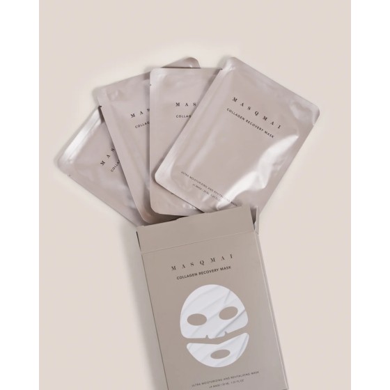 MASQMAI drėkinanti kaukė "Collagen Recovery Mask", 4 vnt.