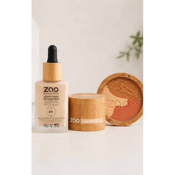 ZAO Natural Makeup Set “Perfect Trio”- Second Skin + Mineral Silk + Sublime Mosaic medium skin, light skin