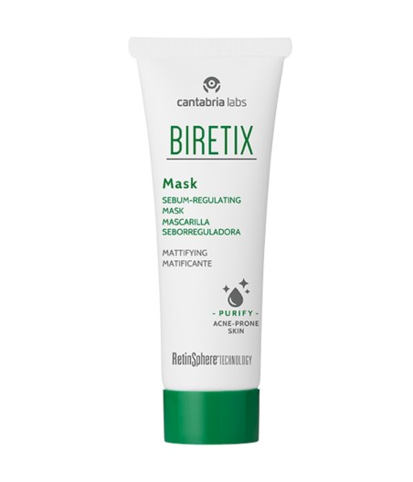 Biretix sebumą reguliuojanti veido kaukė su moliu, 25 ml