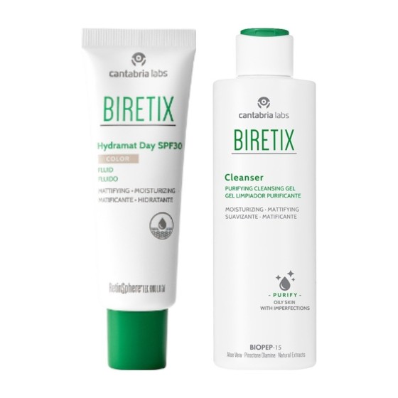 Biretix ryto rutinos rinkinys: Cleanser ir Hydramat Day SPF30