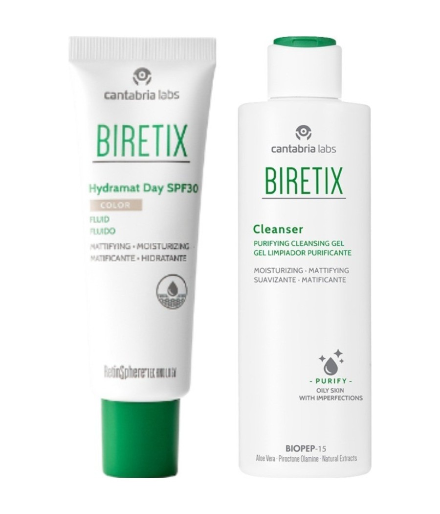 Biretix ryto rutinos rinkinys: Cleanser ir Hydramat Day SPF30