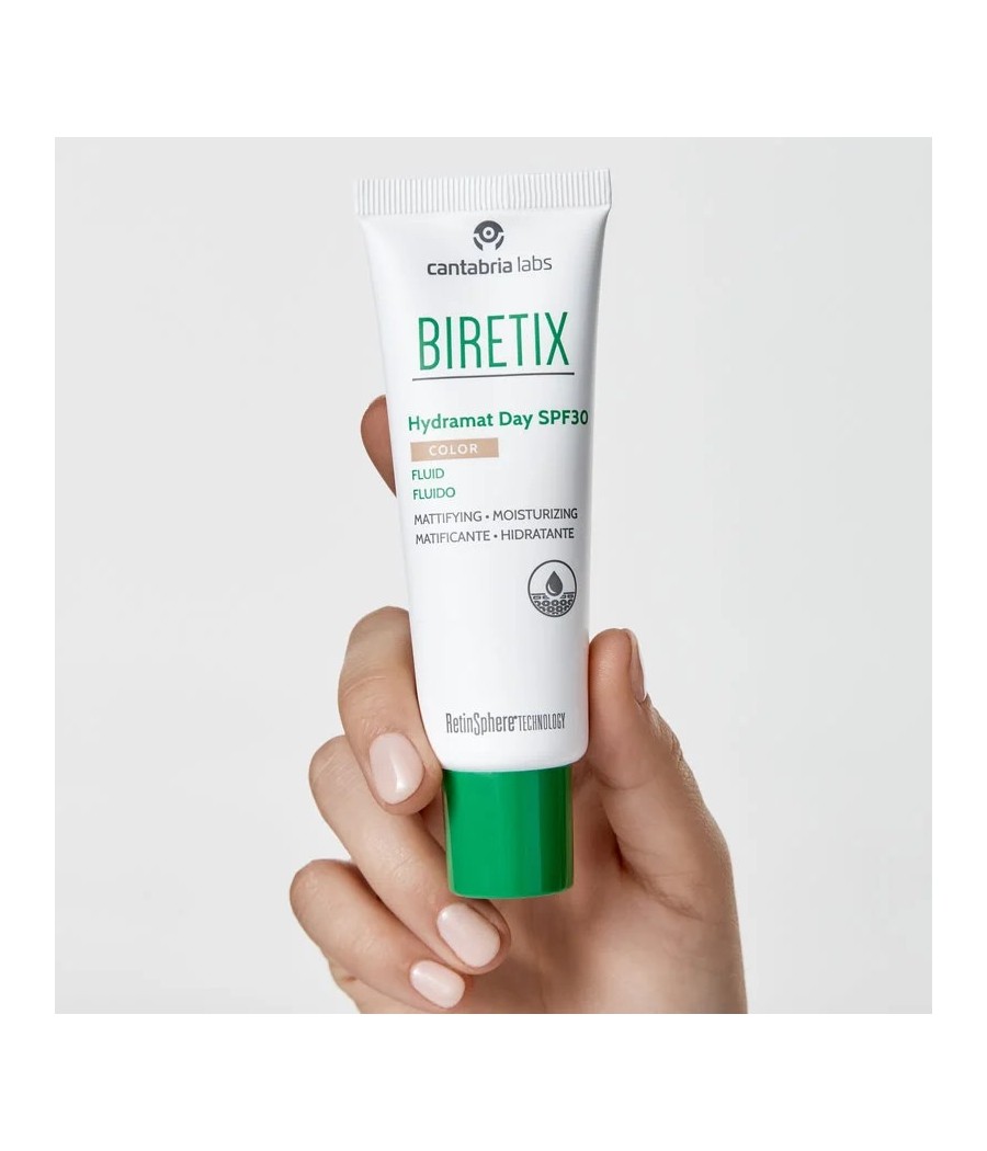 BIRETIX HYDRAMAT DAY SPF 30 FLUIDAS SU SPALVA, 50 ML