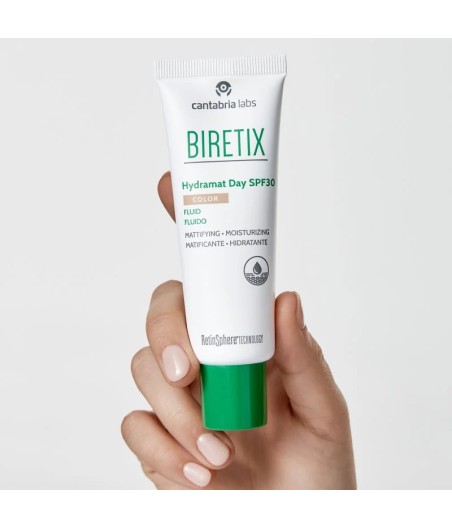 Biretix dieninis fluidas su spalva „Hydramat Day“ SPF 30, 50 ml