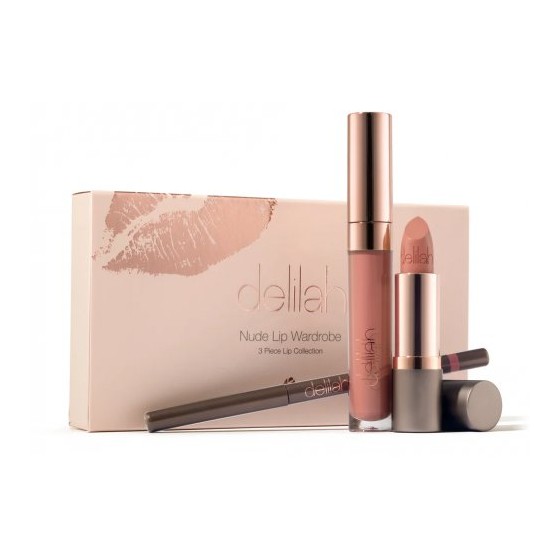 Delilah Warm Nude Lip Wardrobe Lip Set