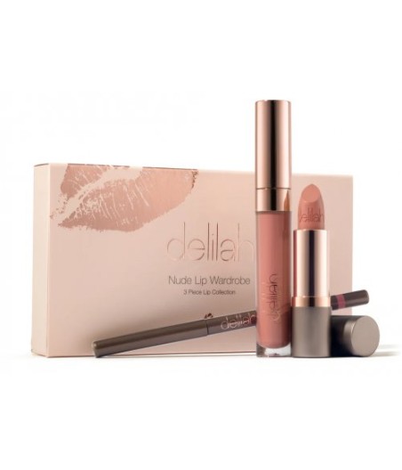 Delilah lūpų makiažo rinkinys „Warm Nude Lip Wardrobe“