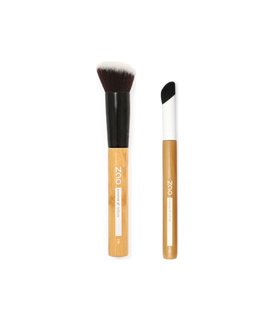 ZAO Foundation and Concealer Brush Set
