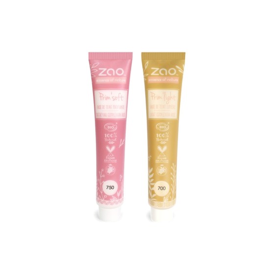 ZAO Primer Set for Combination Skin: Mattifying Prim’Soft and Radiant Prim’Light