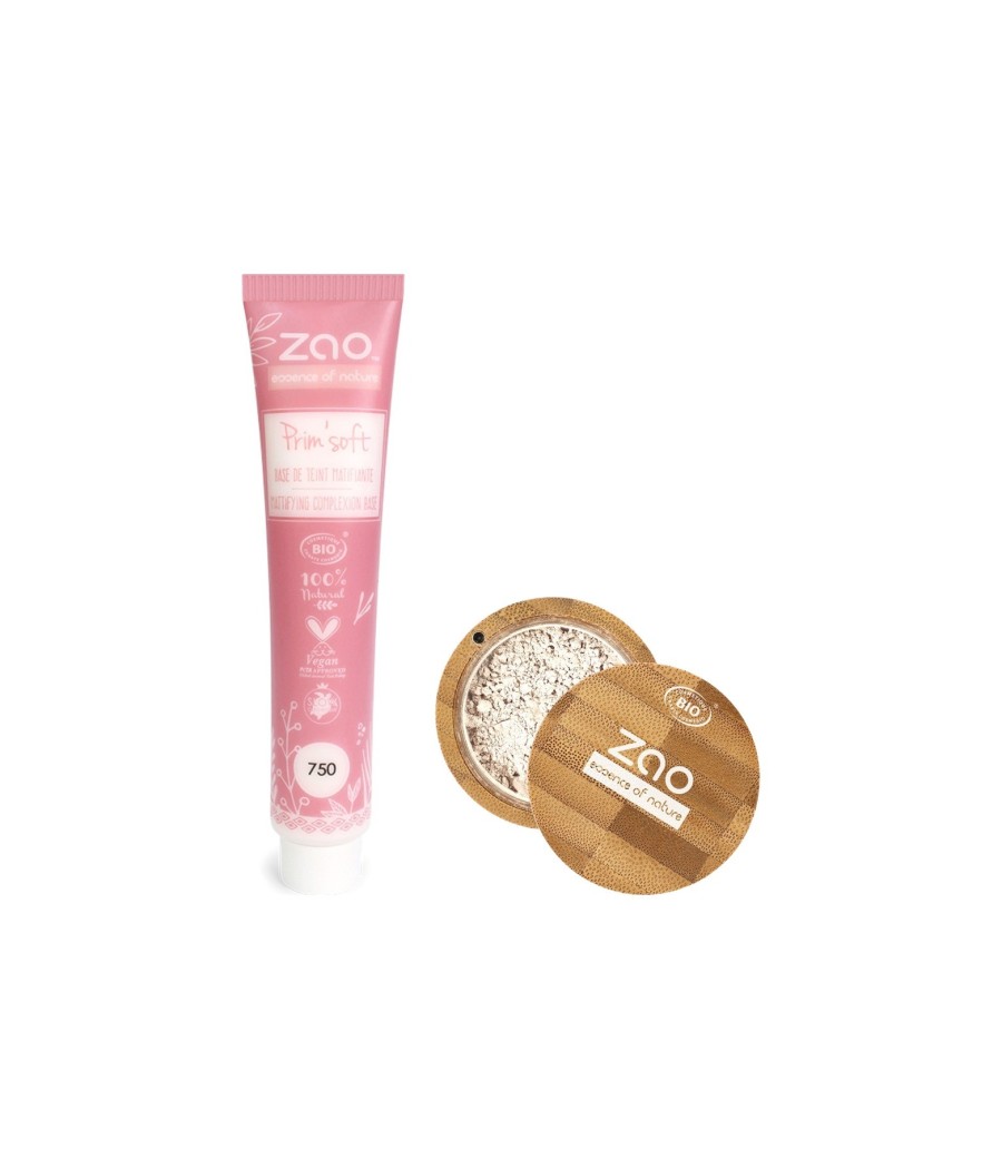 ZAO Long-Lasting Matte Makeup Set: Prim’Soft Primer and Mineral Silk Powder
